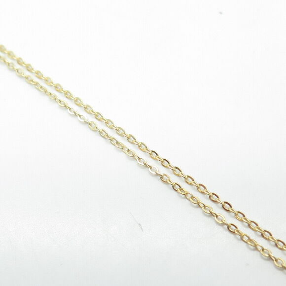 925 Sterling Silver Gold Plated Amethyst Gem Open Heart Cable Chain Necklace 18" - Picture 3 of 7